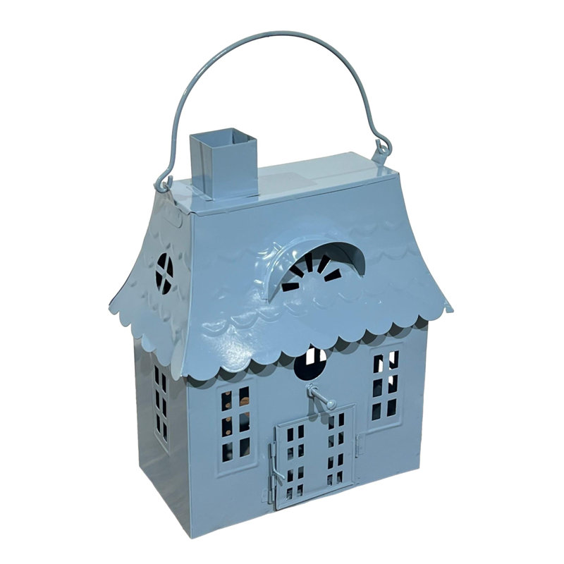Celeste Gingerbread Bird House Blue