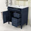 Armoire de salle de bain simple autoportante moderne avec lavabo et rangement en céramique Emmalouise-2041551868