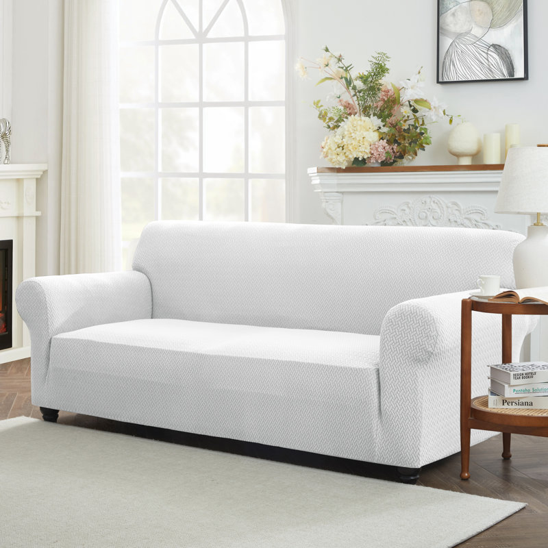 LUXURY NEW SPANDEX FURNITURE SOFA PROTECTOR 4 SEATER, Silver