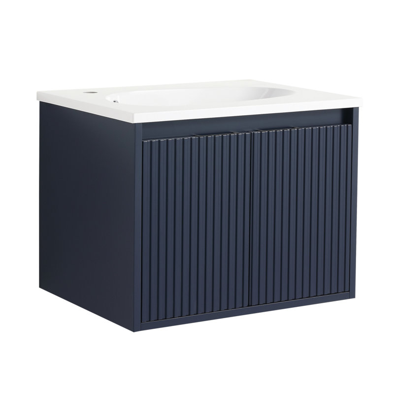 24'' Wall Mounted Single Bathroom Vanity Base Only