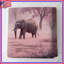 Éléphants dans la forêt rose-123423455