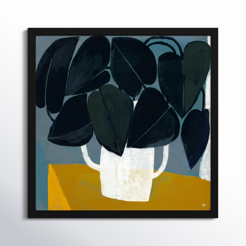 Plant " Summer Interior 1 " by StudioM Painting Print, Black, 36" H x 36" W