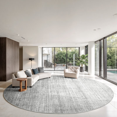 Tapis lavable à rayures rétro antidérapant (gris)