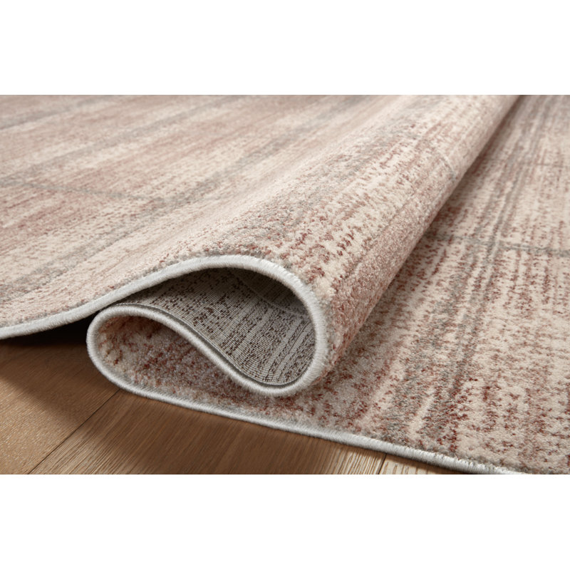 Tapis argile / brume Angela Rose x Loloi Ember, Rectangle 7 pi 10 po x 10 pi