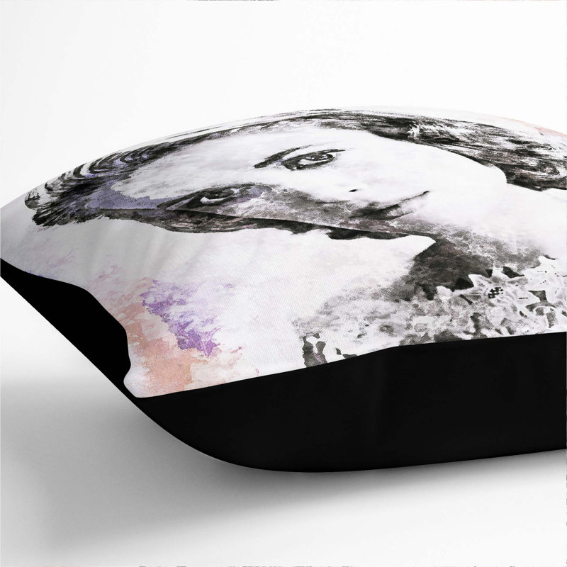 Square Cushion, 55cm H x 55cm W x 20cm D, Black