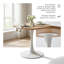 Table d'appoint ronde contemporaine avec finition et base piédestal