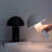 Celia 10" Mushroom Portable LED Cream Table Lamp, 3-Way Dimming and Rechargeable-1599674328