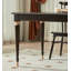 Table de salle à manger de style américain rétro, simple en bois massif noir