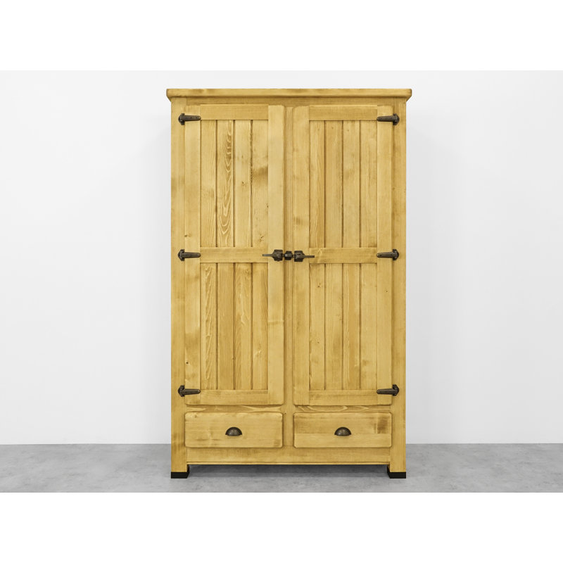 Vintage 2 Door Solid Wood Wardrobe