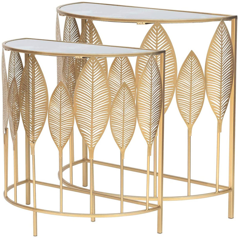 Table basse d'appoint dorée
