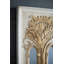 Miroir mural Mid-Century 20,1 x 2 x 29,9 po avec détails feuille d'or, ensemble de 2