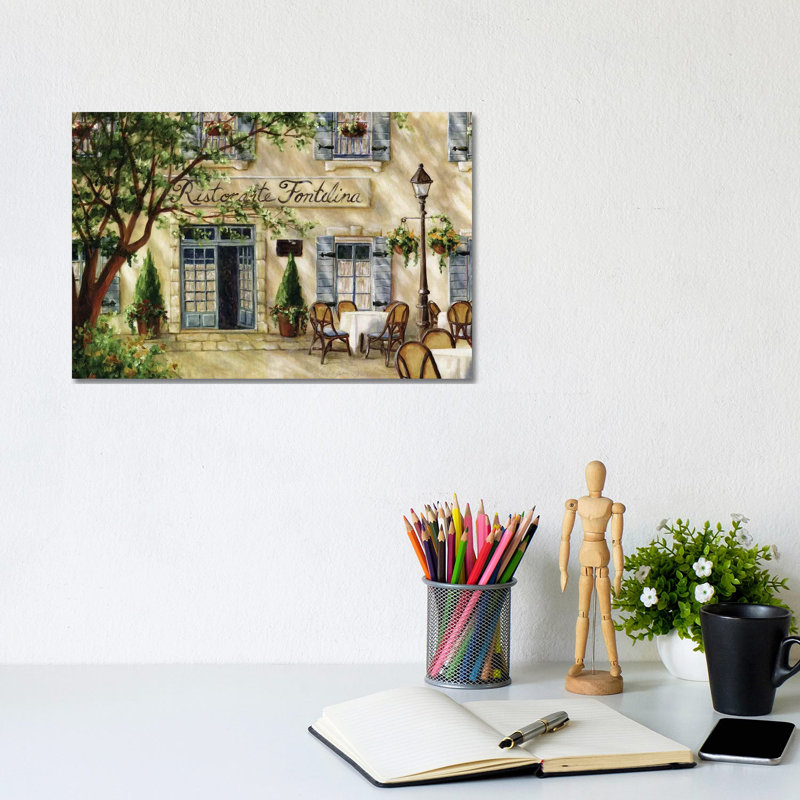 Cafe VII by Malenda Trick - Print on Canvas, Wrapped Canvas, 20.32 cm H x 30.48 cm W