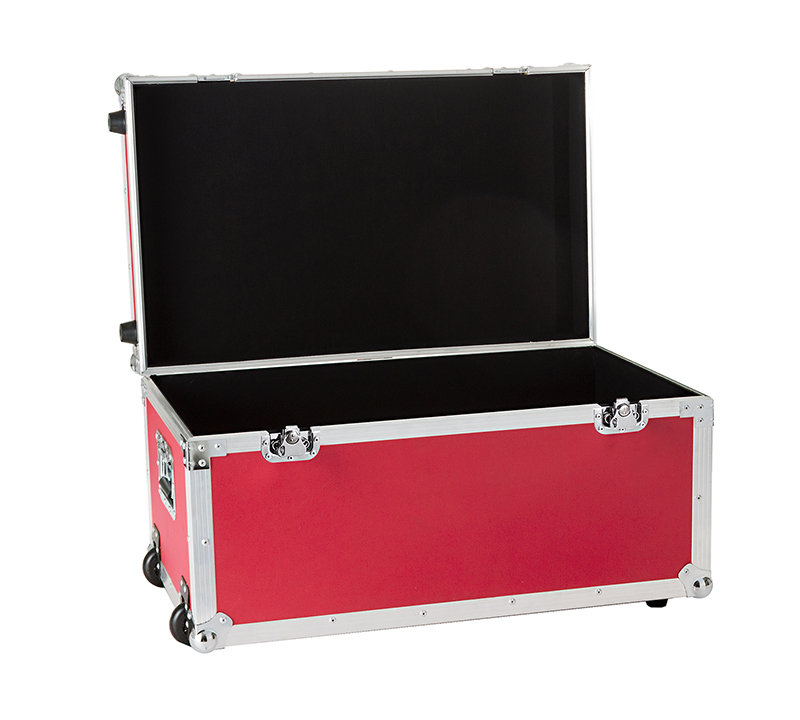 Manufactured Wood Camp Trunk / Footlocker, Cherry Red