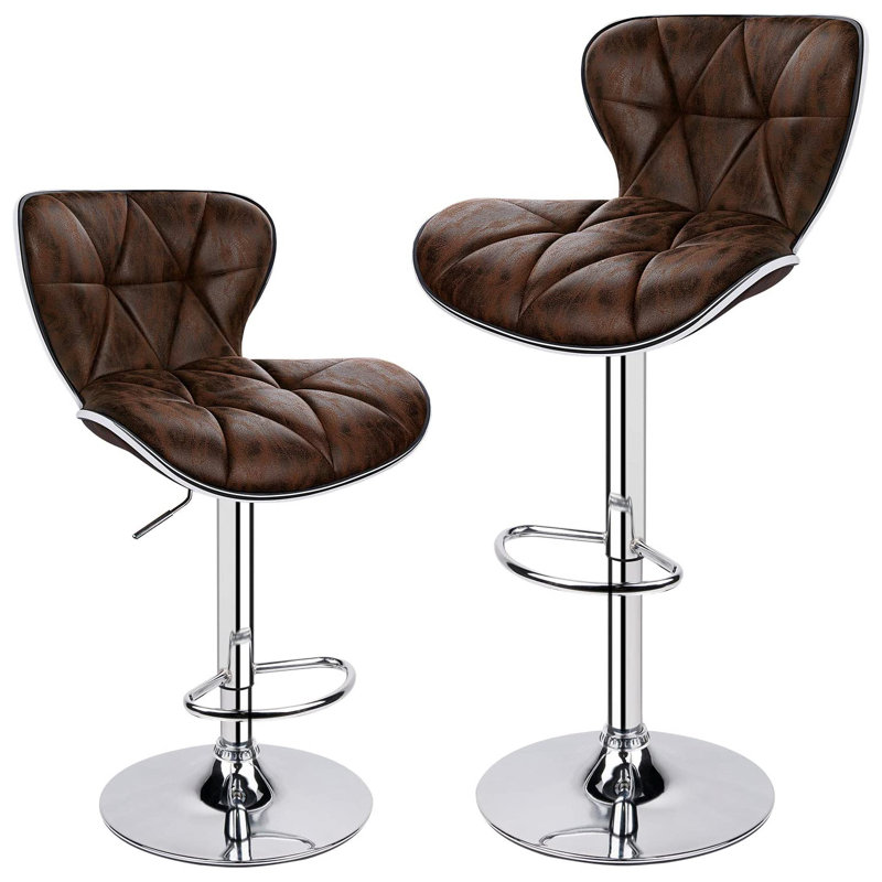 Tabouret de bar réglable 32,5 po Maineville, Brun