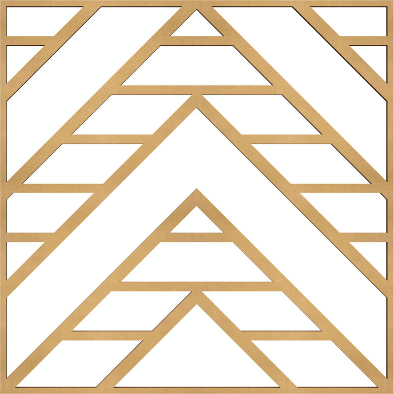Panneaux muraux décoratifs en bois Gilcrest, Chêne rouge, H 15 3/8 po x l 15 3/8 po x P 3/8 po