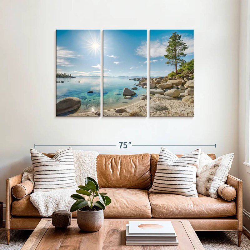 Alvord Dazzling Lake Tahoe, H 36 po x l 57 po