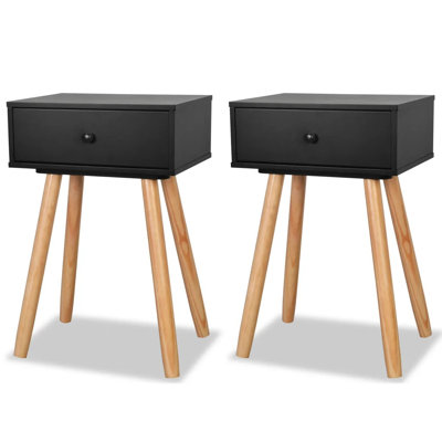 Morwenna 40cm W Solid + Manufactured Wood Bedside Table