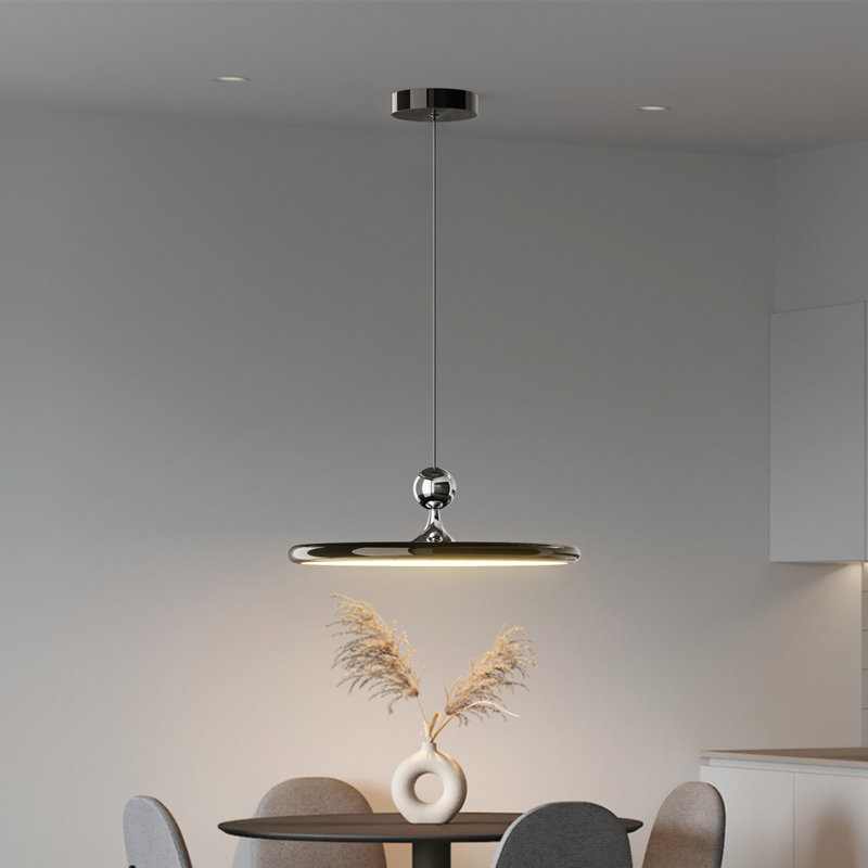 Luminaire suspendu géométrique simple en métal à 1 lumière Iema