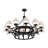 Hansmeier 12 - Light Dimmable Wagon Wheel Chandelier