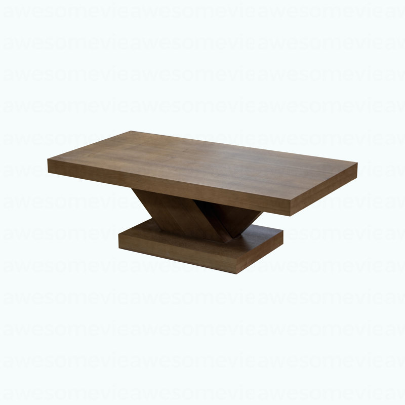 Table basse moderne de 47 po à pieds croisés, conception robuste en forme de X, placage en bois massif, grande table centrale de salon avec amplement d'espace de rangement, noyer