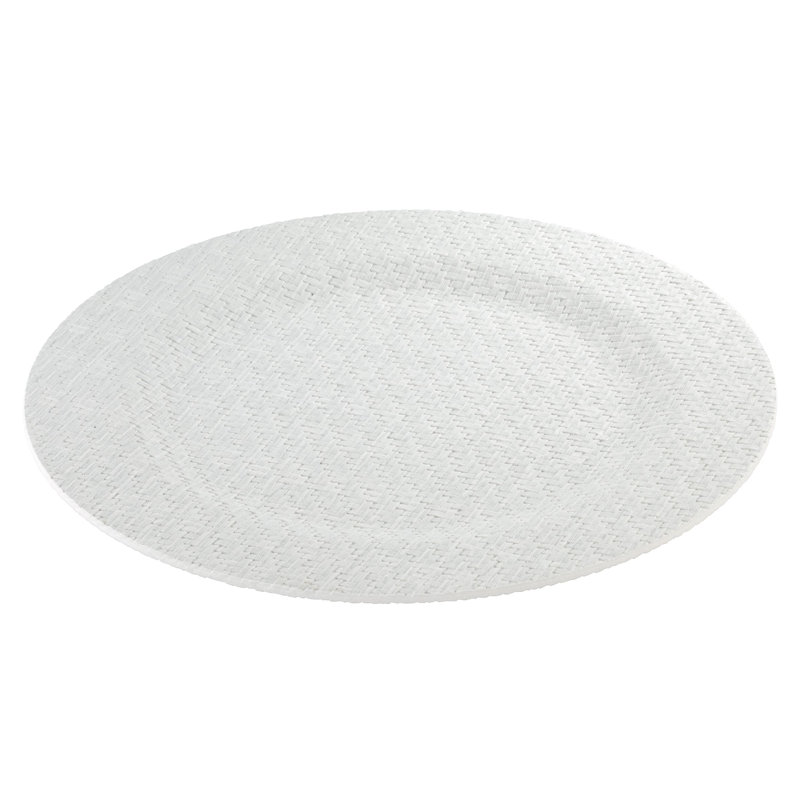 Wicker Charger Set, White