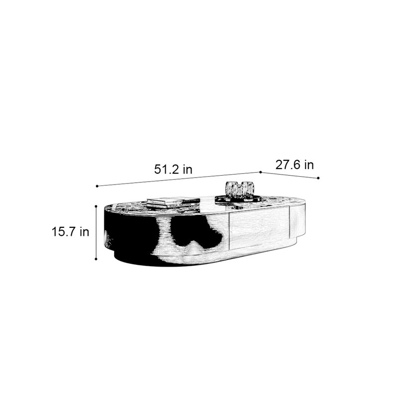 Elsberry, 15.7" H x 51.2" L x 27.6" W