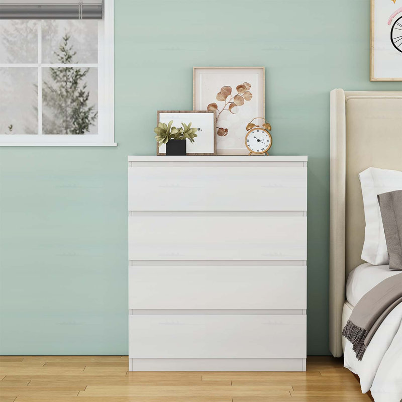 Commode 4 tiroirs, Blanc