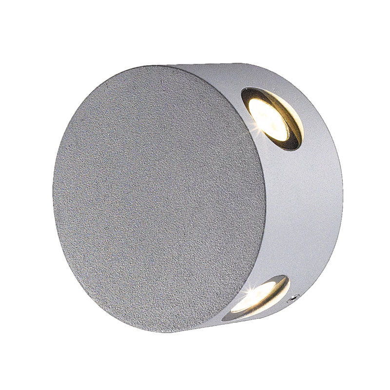 Luminaire à cloison d'extérieur à DEL intégré à 4 ampoules Pass, Aluminium