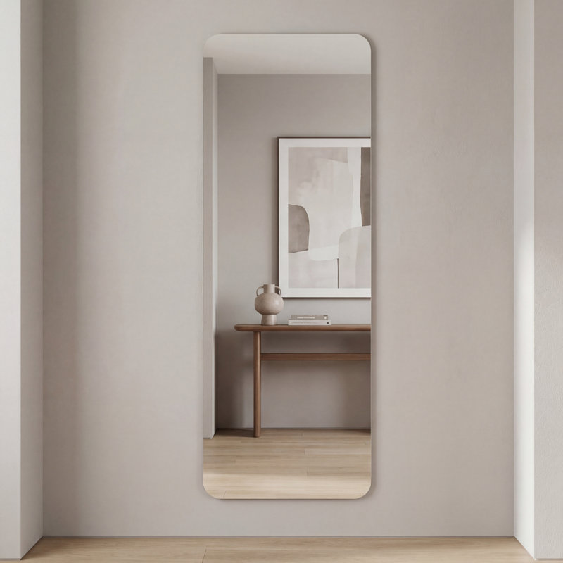 56" x 15" Full Length Mirror – Large Wall Mirror for Home Gym, Bedroom & Living room – Frameless, Shatterproof & Easy to Mount
