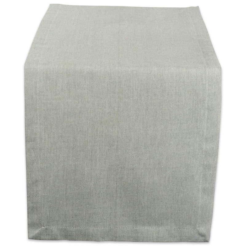 Kristina 100% Cotton Table Runner, 72" L x 14" W, Artichoke Green