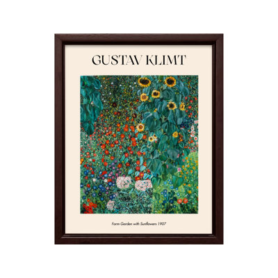 Gustav Klimt - Jardin de fleurs avec tournesols
