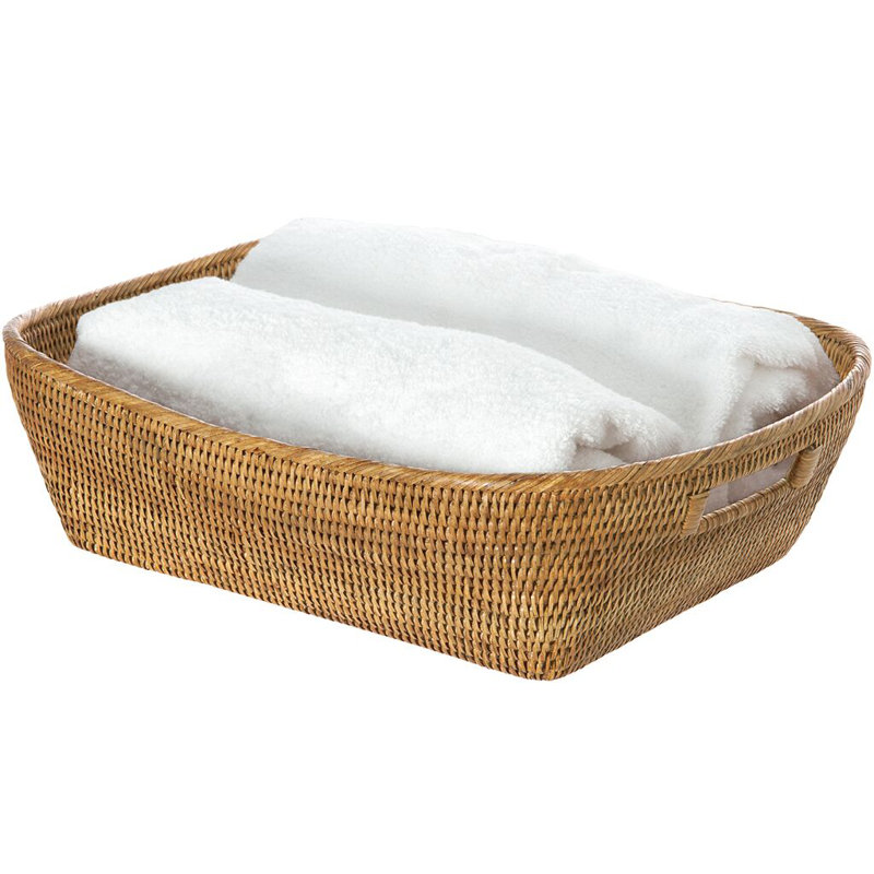 Panier en rotin Madson, Brun miel