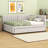 Upholstered Daybed With Trundle-1158625625
