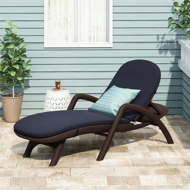 FAUTEUIL DE CHAISE MIKAEL AVEC COUSSIN, Marine