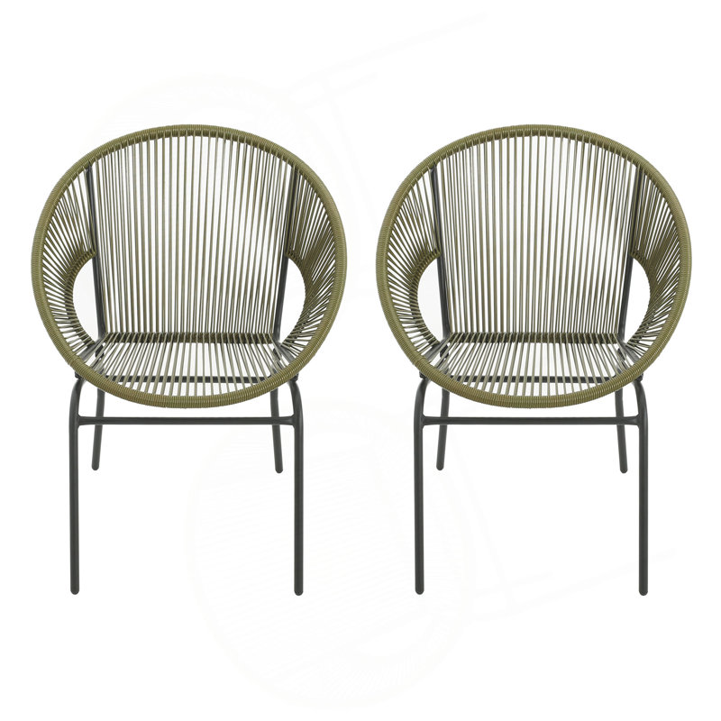 Ensemble de 2 chaises en osier Nusa