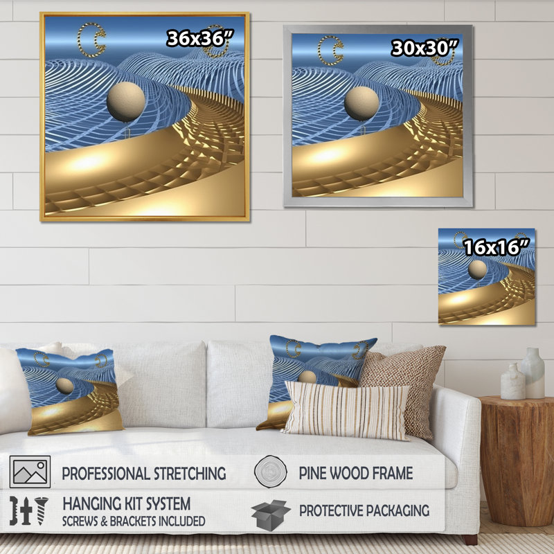 Golden Infinity Matrix - impression, H 30 po x l 30 po x P 1 po, Toile tendue