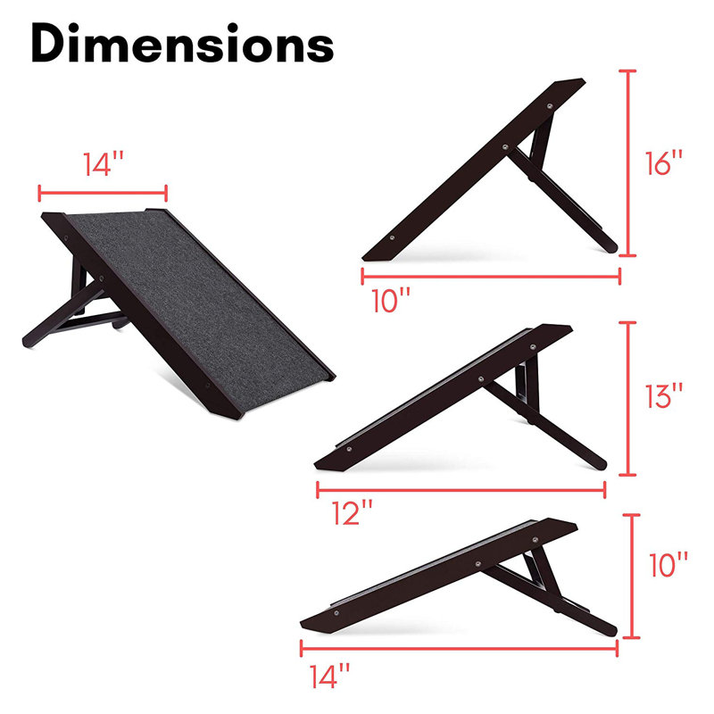 Rampe réglable pour animaux 35 po Abington, Espresso