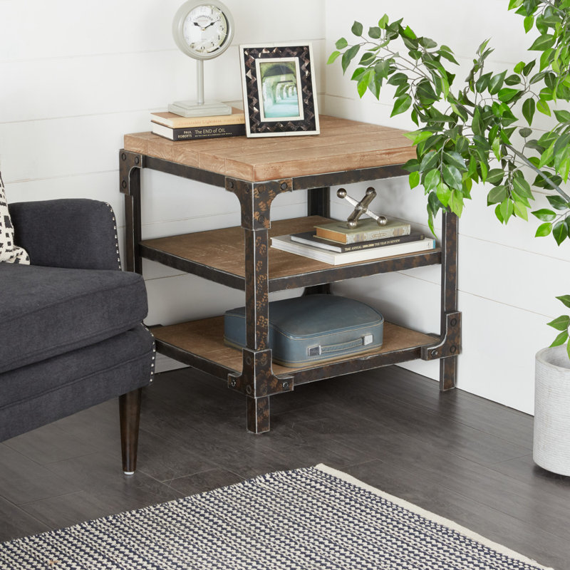 Hochstetler Solid Wood Top End Table