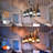 6 - Light Dimmable Geometric Chandelier
