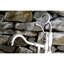 Robinet de baignoire autoportant à poignée simple 1 trou avec pomme de douche à main Kingston Brass English Country-23606402