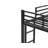 Twin Over Twin Metal Bunk Bed, Low Bunk Bed With Ladder, Bed Frame,Black, Sturdy Steel Construction, Safe Design, Easy Assembly, 350Lb Upper Bed Capacity, 500Lb Lower Bed Capacity-1973951361