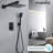 8 Inch Rainfall Shower System With High Pressure Handheld Shower Head, With 3-Setting-119401964