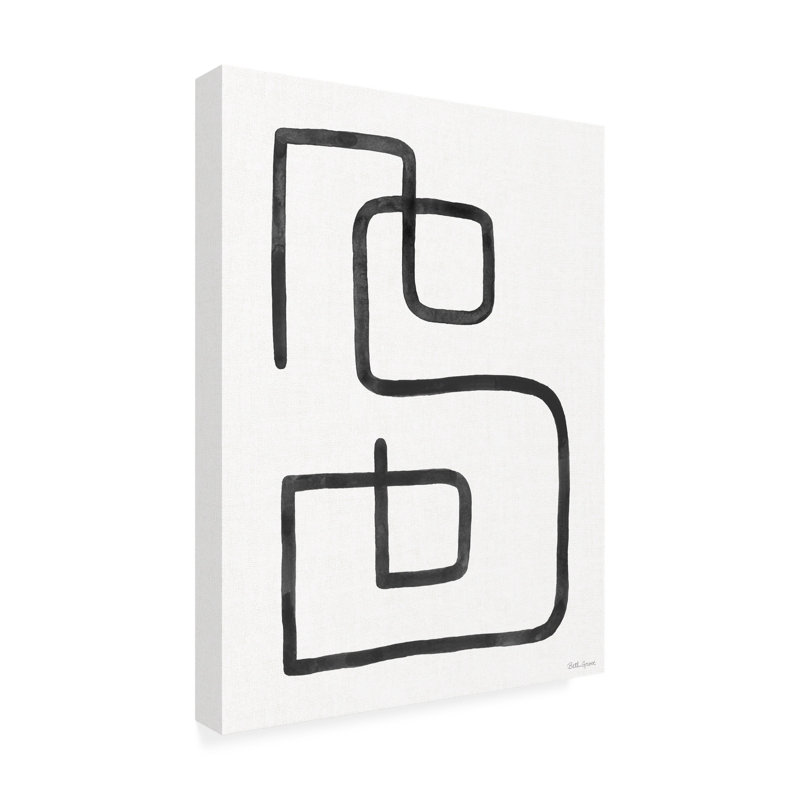 Beth Grove Abstract Squiggle I Desert Canvas Art, H 24 po x l 18 po x P 2 po, Blanc