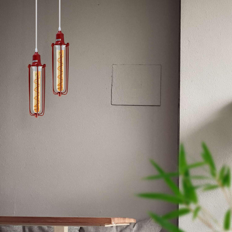 Antashia 1 - Light Pendant, White/Red