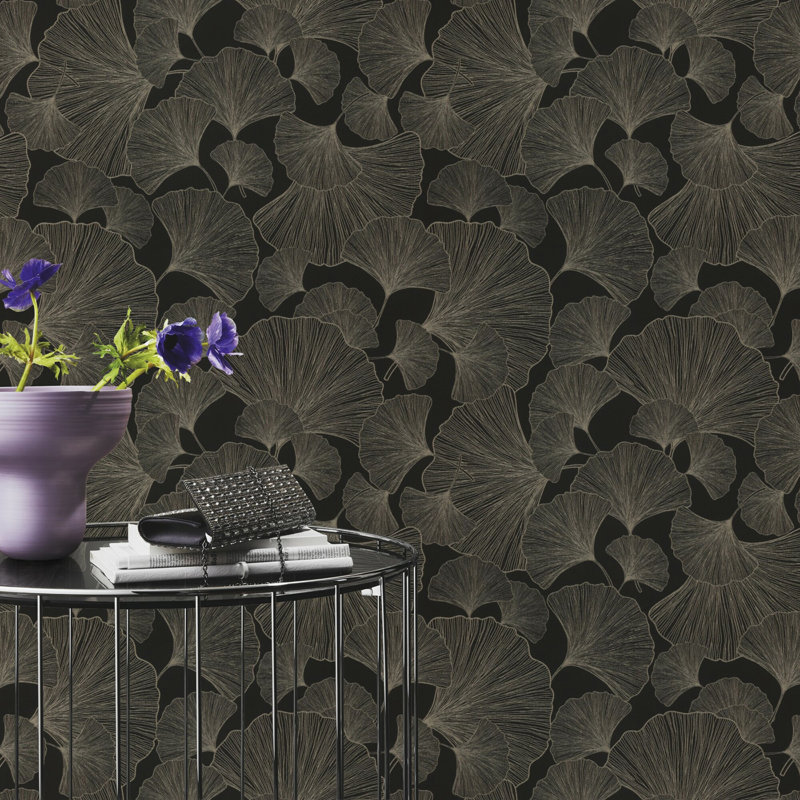 Evia Floral Roll, Black