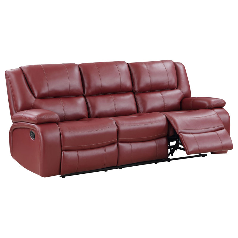 Ensemble de canapé inclinable 3 pièces Bennit, Rouge