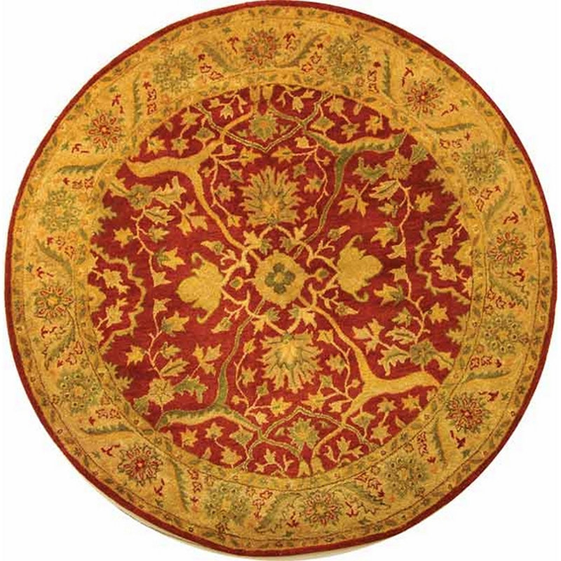 Traver Hand Tufted Wool Oriental Rug, Round 3'6"