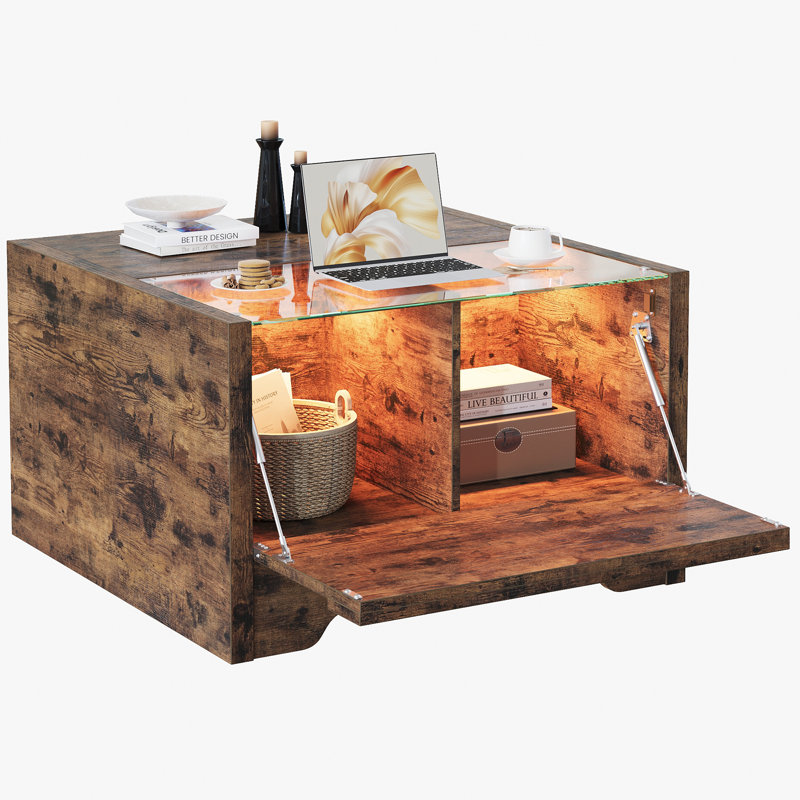 Table basse Brandenburg, Bois brun