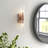 2-Lamp Gold Glass Iron Dimmable Wall light