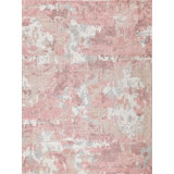 Mineral Abstract Area Rug in Red Orange